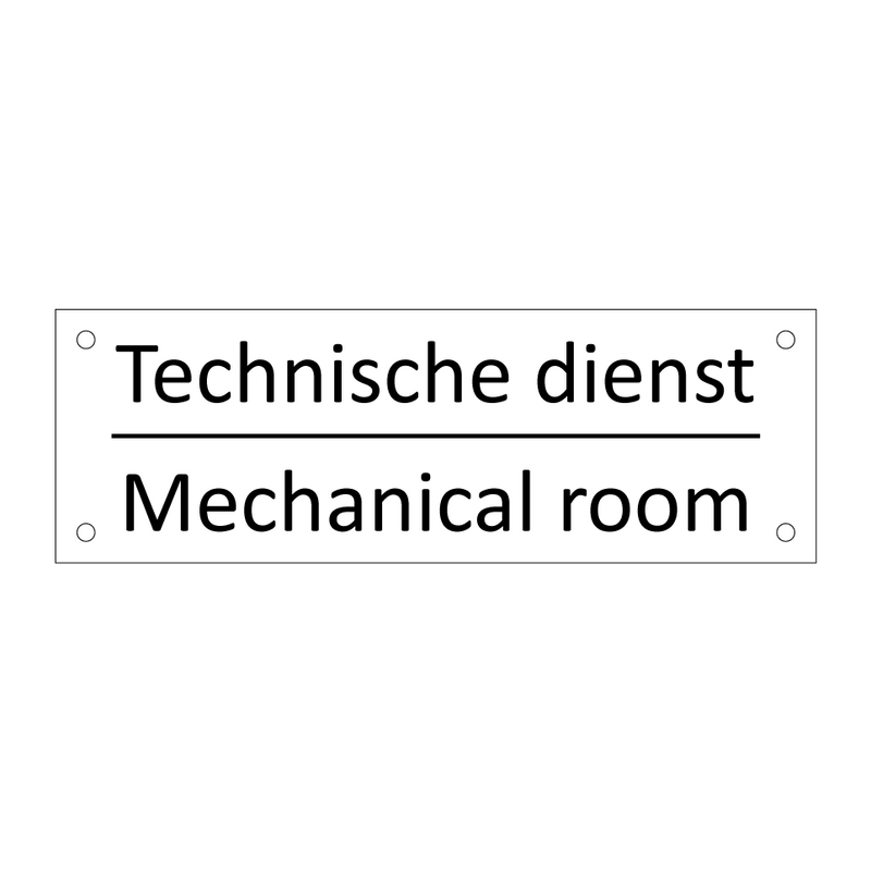 Technische dienst - Mechanical room & Technische dienst - Mechanical room