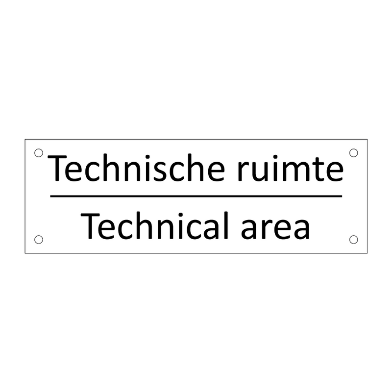 Technische ruimte - Technical area & Technische ruimte - Technical area