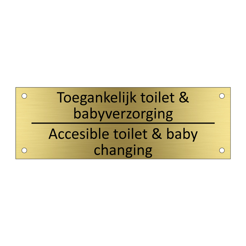 Toegankelijk toilet & babyverzorging - Accesible toilet & baby changing