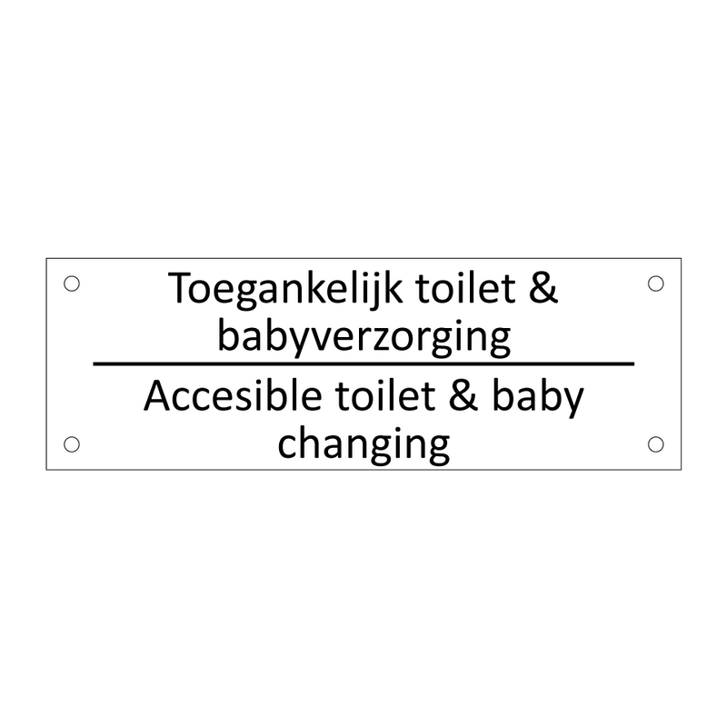 Toegankelijk toilet & babyverzorging - Accesible toilet & baby changing