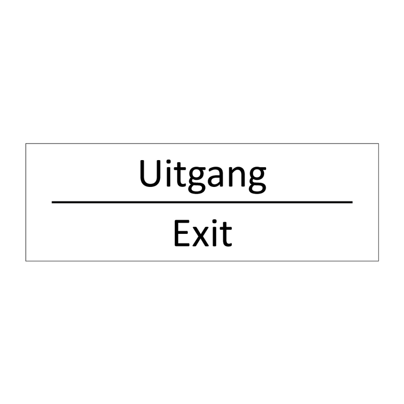 Uitgang - Exit & Uitgang - Exit & Uitgang - Exit & Uitgang - Exit & Uitgang - Exit & Uitgang - Exit