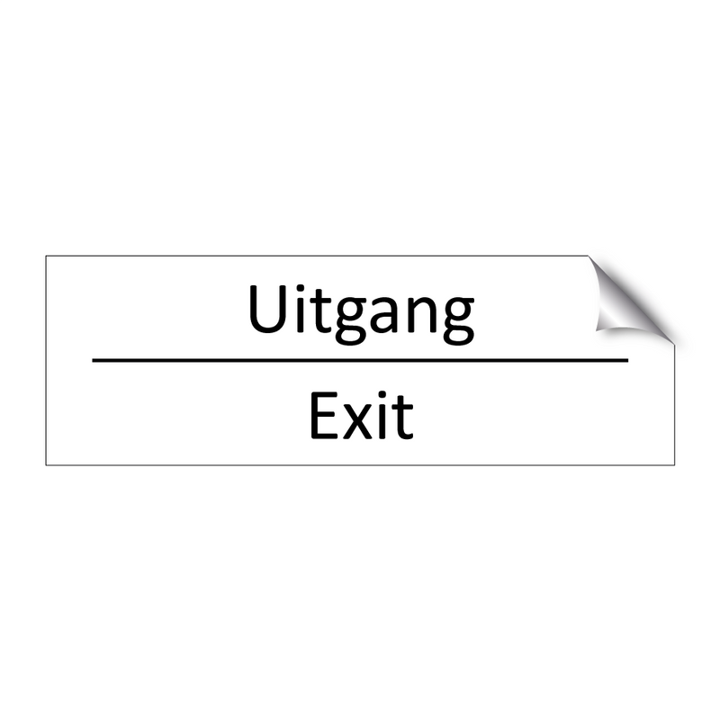 Uitgang - Exit & Uitgang - Exit & Uitgang - Exit