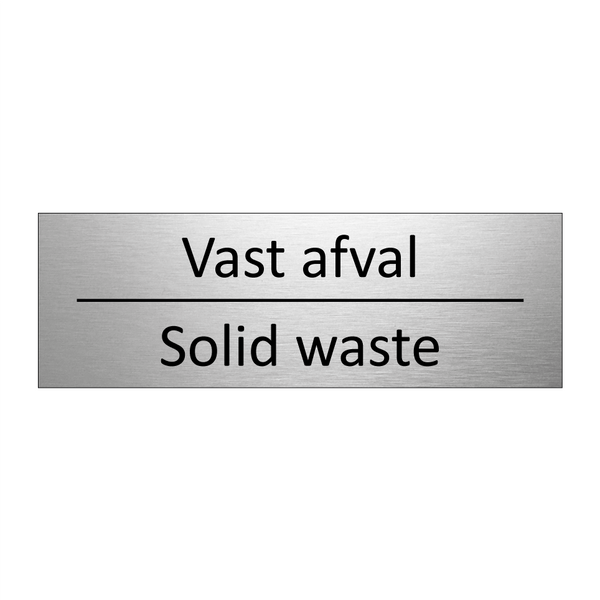 Vast afval - Solid waste & Vast afval - Solid waste & Vast afval - Solid waste