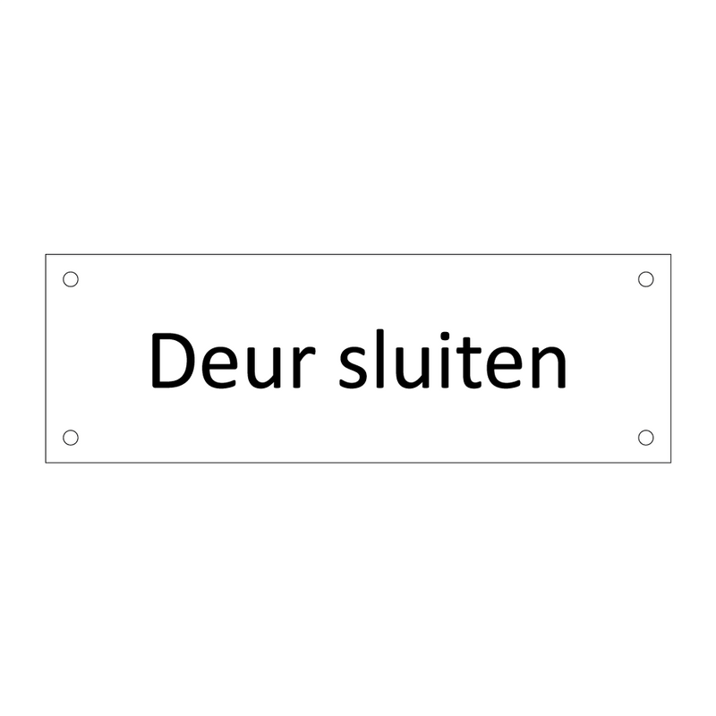 Deur sluiten & Deur sluiten & Deur sluiten