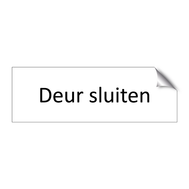 Deur sluiten & Deur sluiten & Deur sluiten