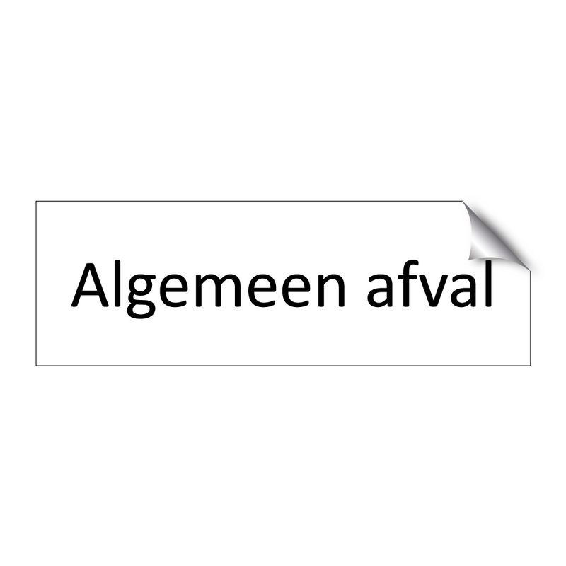 Algemeen afval & Algemeen afval & Algemeen afval