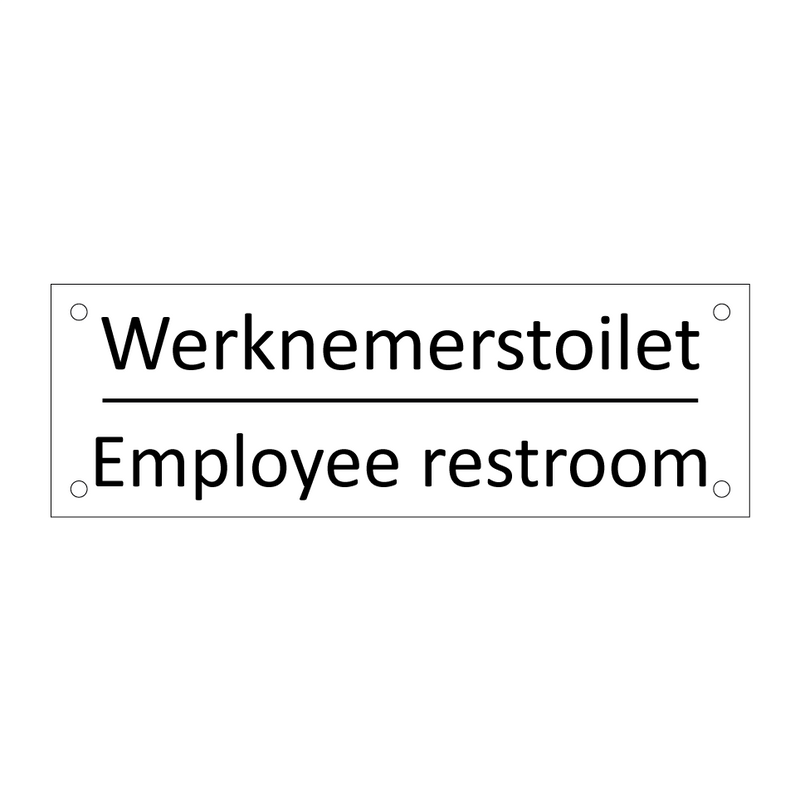 Werknemerstoilet - Employee restroom & Werknemerstoilet - Employee restroom