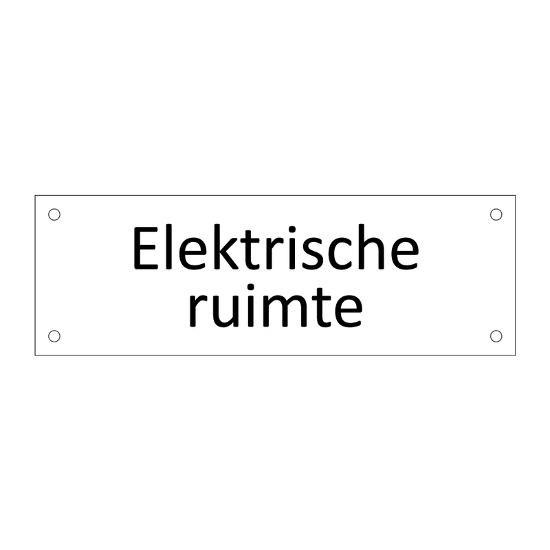 Elektrische ruimte & Elektrische ruimte & Elektrische ruimte