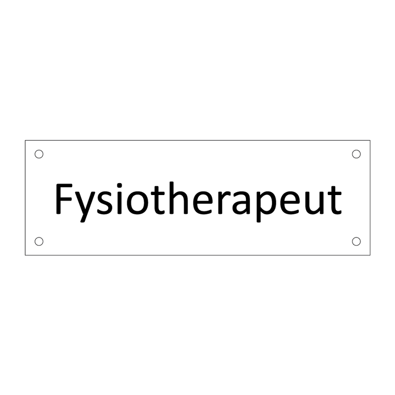 Fysiotherapeut & Fysiotherapeut & Fysiotherapeut