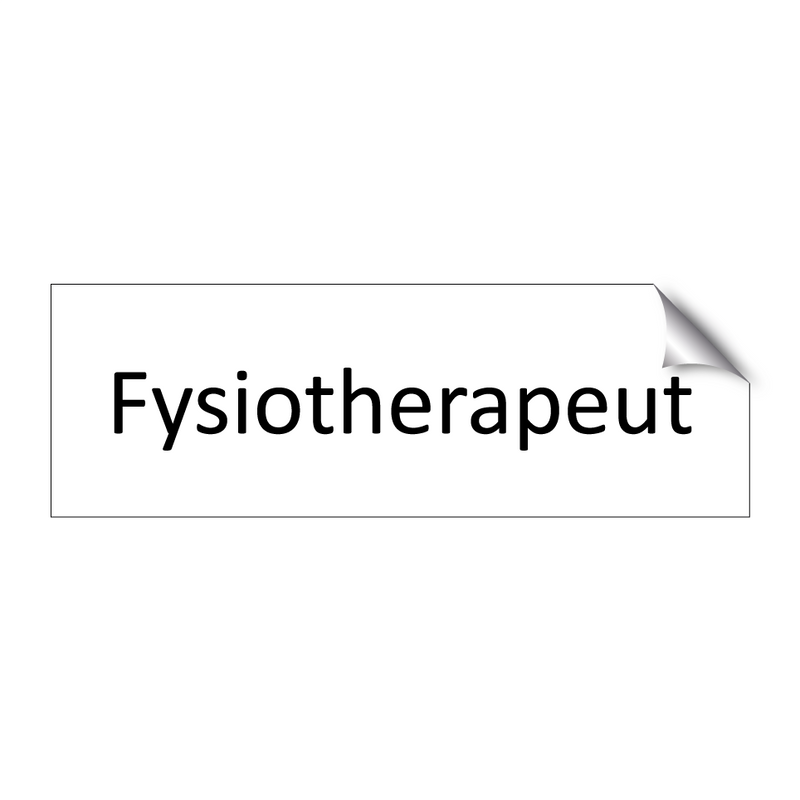 Fysiotherapeut & Fysiotherapeut & Fysiotherapeut