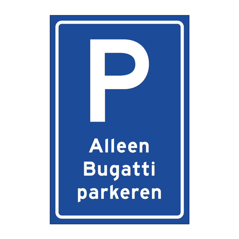 Alleen Bugatti parkeren & Alleen Bugatti parkeren & Alleen Bugatti parkeren