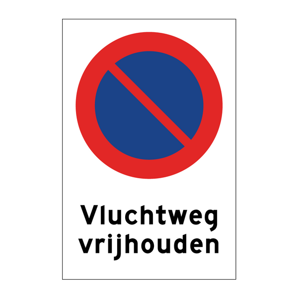 Vluchtweg vrijhouden & Vluchtweg vrijhouden & Vluchtweg vrijhouden & Vluchtweg vrijhouden