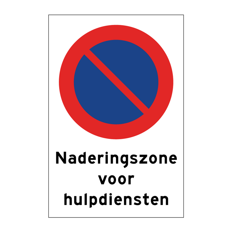 Naderingszone voor hulpdiensten & Naderingszone voor hulpdiensten & Naderingszone voor hulpdiensten